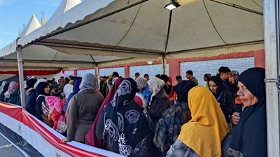 بالصور.. إقبال مكثف من المواطنين على لجنة الانتخابات ببدر