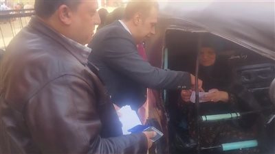 رئيس لجنة انتخابية بالقليوبية يخرج لسيدة مسنة للإدلاء بصوتها داخل 