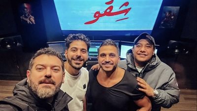 عمرو يوسف يتابع نهاية مونتاج فيلم 