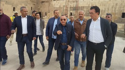 مستجدات الأعمال بعدد من مشروعات التطوير بقلعة صلاح الدين الأيوبي 