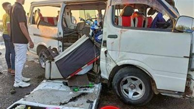 3 مصابين في انقلاب ميكروباص على طريق الديبة ببورسعيد