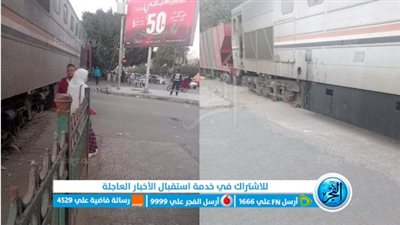 توقف حركة السكة الحديد عقب خروج قطار بضائع عن القضبان ببني سويف