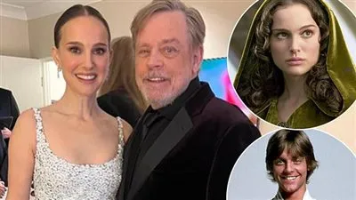 صورة مارك هامل ونتالي بورتمان بالجولدن جلوب تسعد عشاق Star Wars لهذا السبب