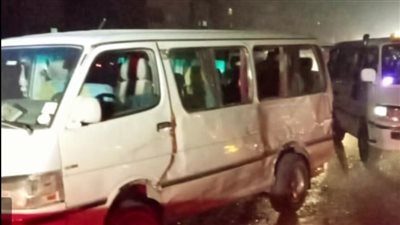 اختلال عجلة القيادة.. تفاصيل إصابة 8 أشخاص في تصادم 3 سيارات أعلى الدائري 