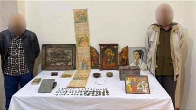 عاجل.. ضبط 106 قطع أثرية تعود لعصور قديمة مختلفة بحوزة شخصين بالفيوم 