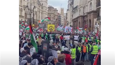 شاهد| مظاهرة في العاصمة الإنجليزية لندن دعما لفلسطين