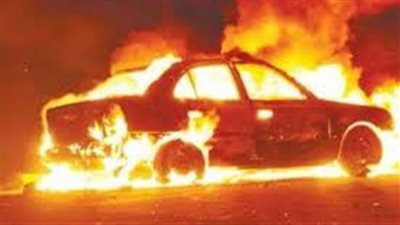 تفاصيل إصابة 3 أشخاص فى حادث تفحم سيارة على الطريق الجديد بالمقطم 