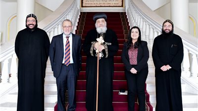 البابا تواضروس يستقبل رئيس المكتبة الوطنية للبرازيل