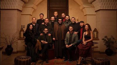 تركى آل الشيخ يجتمع بنجوم الفن المصري