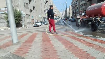 رفع 1100 طن مخلفات بلدية وأتربه وصلبة من المنصورة بمشاركة معدات 17 وحده محلية