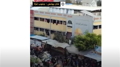 شاهد| جيش الاحتلال يجبر مئات العائلات على النزوح من مستشفى ناصر في خان يونس