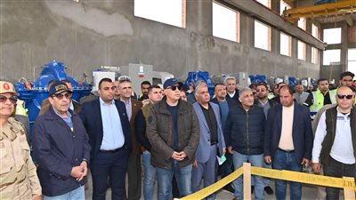  وزير الري يتفقد محطة رفع السلام 4 بمشروع تنمية شمال سيناء
