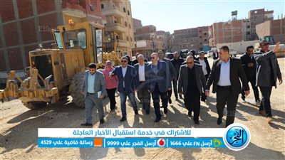 محافظ بني سويف يتفقد خطة رصف الطرق للقضاء على التكدس الزحام المروري