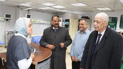 القاصد يتفقد المستشفيات الجامعية بجامعة المنوفية ومستشفى الطوارىء لمتابعة سير العمل 