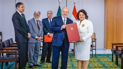 سفيرة القاهرة في برازيليا تقدم أوراق اعتمادها لرئيس جمهورية البرازيل الاتحادية