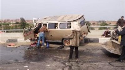 إصابة 3 أشخاص في حادث تصادم بالطريق الزراعي بالقليوبية