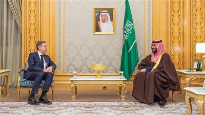تفاصيل اجتماع ولي العهد مع وزير الخارجية الأمريكي
