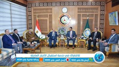 محافظ الدقهلية يستقبل مساعد وزير العدل للتهنئة بالعيد القومي للمحافظة 