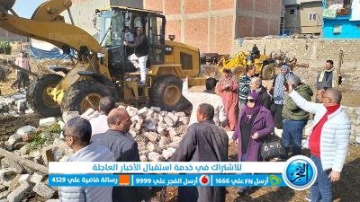 تنفيذ 14 قرارًا ضمن الموجة 22 لإزالة التعديات في الدقهلية