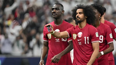 أكرم عفيف يسجل هدف قطر الأول أمام الأردن في نهائي كأس آسيا 2023
