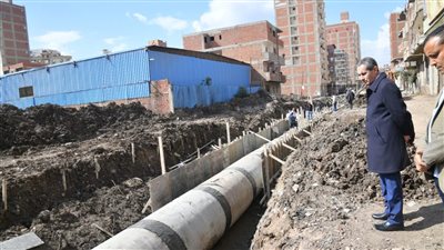 محافظ الغربية يتابع الأعمال الجارية بمحور 