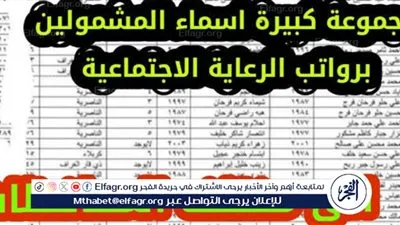 عبر موقع وزارة العمل العراقي - كشوفات شهر فبراير.. أسماء المشمولين بالرعاية الاجتماعية الوجبة الأخيرة 