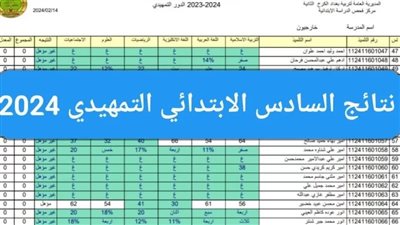 ظهرت في جميع المحافظات.. الآن رابط الاستعلام عن نتائج التمهيدي السادس الابتدائي بالعراق 2024