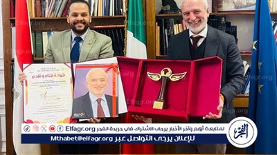 مازن الغرباوي يلتقي بديفيد اسكالماني ويشكره على دعمه لمهرجان شرم الشيخ الدولي للمسرح