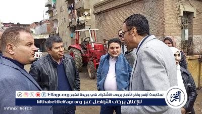 لجنة لمعاينة مواقع الحملات الميكانيكية على مصرف كتشينر بمركزي نبروه وبلقاس بالدقهلية