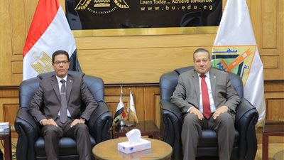 رئيس جامعة بنها يستقبل رئيس الهيئة القومية لضمان جودة التعليم والاعتماد