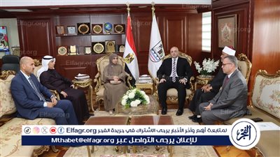 محافظ بني سويف يستقبل سفير الكويت بمناسبة افتتاح مسجد الفتح بعزبة أبو النور