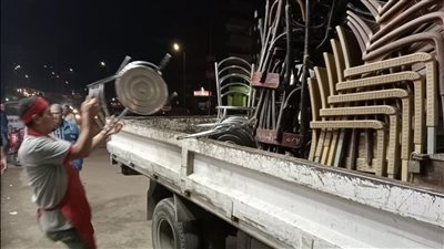 رفع 98 حالة إشغالات وتعديات لتحقيق الانضباط بشوارع العمرانية