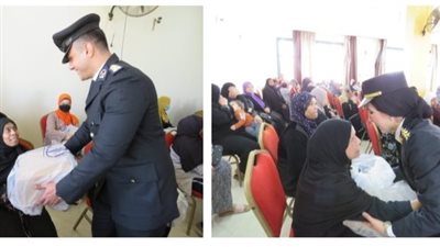 الداخلية تشارك المصريات الاحتفال باليوم العالمي للمرأة وتوزع عبوات غذائية
