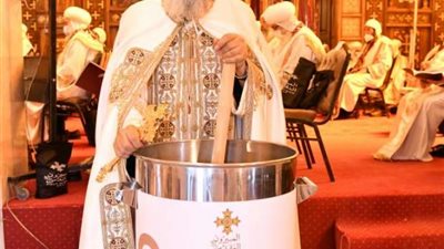 تقديس الميرون والغاليلاون بدير الأنبا بيشوي بيد قداسة البابا و١٠٦ من أحبار الكنيسة