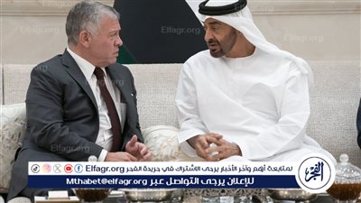 محمد بن زايد وملك الأردن يبحثان الأزمة الإنسانية في غزة