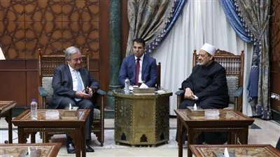 شيخ الأزهر يستقبل الأمين العام للأمم المتحدة ويناقشان مستجدات الأوضاع في غزة