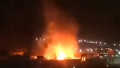 ننشر اللقطات الأولى من موقع الحريق الهائل بشركة مواد بترولية بالقطامية