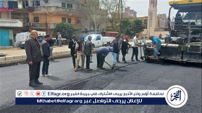 اعمال مكثفة لرصف شوارع ميت غمر بالدقهلية..صور 