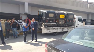 ضبط والتحفظ على 19 مركبة توك توك مخالفة تسير عكس الاتجاه بالعمرانية