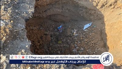 انهيار بعمق 2 متر في الطريق الأسفلتي طناح المنصورة 