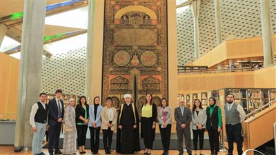 مدير مكتبة الإسكندرية يستقبل وفد مجلس شورى المفتين لروسيا