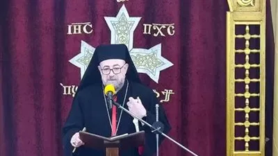 الأنبا مرقس يستقبل الأنبا دانيال في بداية رياضة الصوم الأربعيني بكاتدرائية قلب يسوع بالقوصية