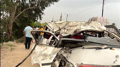 بالأسماء.. مصرع شخصين وإصابة 7 آخرين في انقلاب ميكروباص على طريق القاهرة ميت غمر بالدقهلية