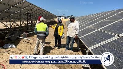 استعدادًا لفصل الصيف.. صيانة ورفع كفاءة لمحطة الطاقة الشمسية بجمصة في الدقهلية