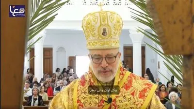 المطران شامي يترأس قداس أحد الشعانين بالإسكندرية
