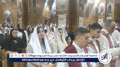 إقبال كبير على صلاة قداس عيد القيامة بكنيسة الأنبا بيشوي ببورسعيد