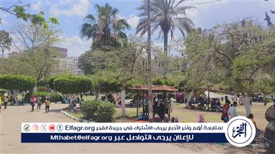 إقبال وزحام على حديقة شجرة الدر بالمنصورة في شم النسيم 