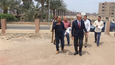 محافظ القليوبية يتفقد أعمال تطوير مداخل مدينة بنها 