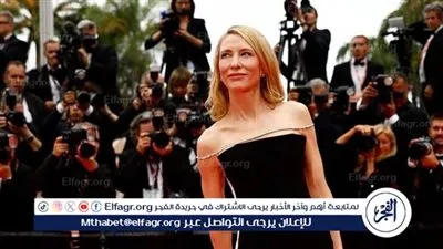 الممثلة العالمية كيت بلانشيت تتألق على السجادة الحمراء بعلم فلسطين في مهرجان كان السينمائي 