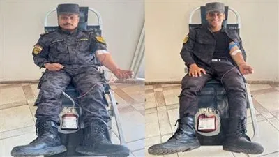 حملة للتبرع بالدم بقطاع الأمن المركزى